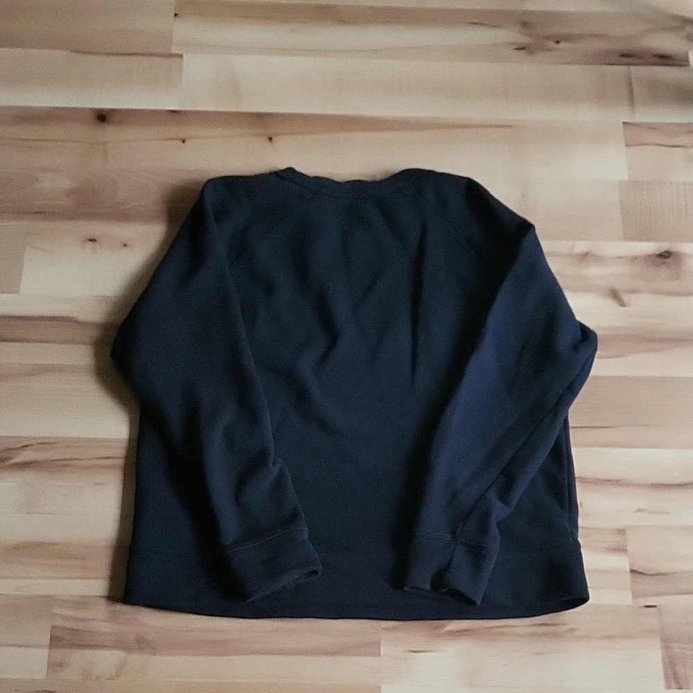 Athleta Athleisure Crewneck Sweatshirt Black Womens Medium - Picture 3 of 5